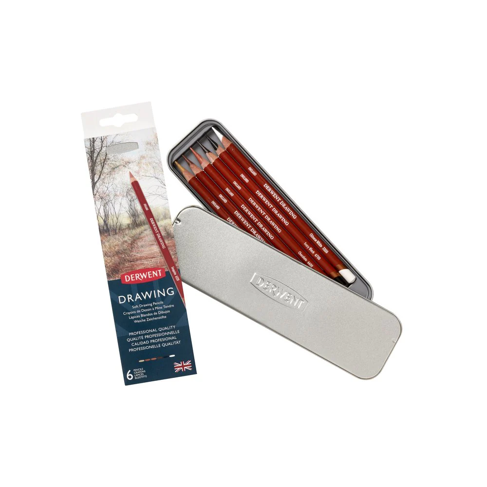 Derwent 6 Drawing Tin Set
