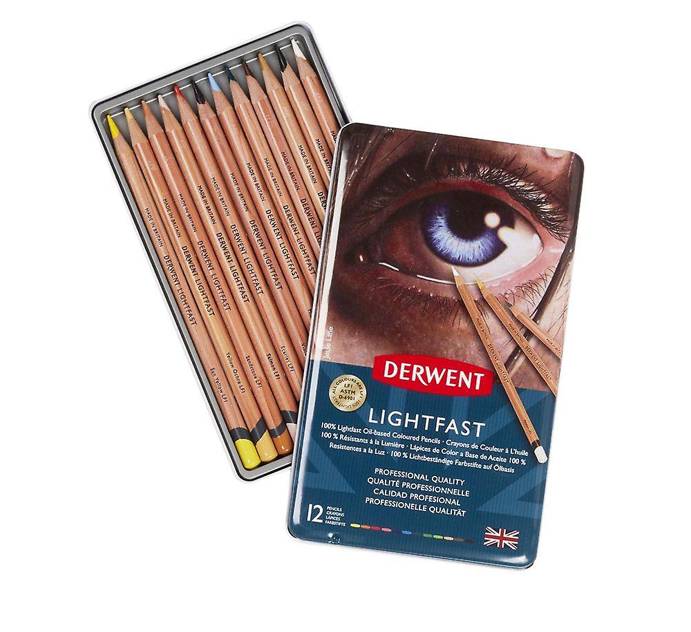 Derwent 12 Lightfast Tin Set - Image 2