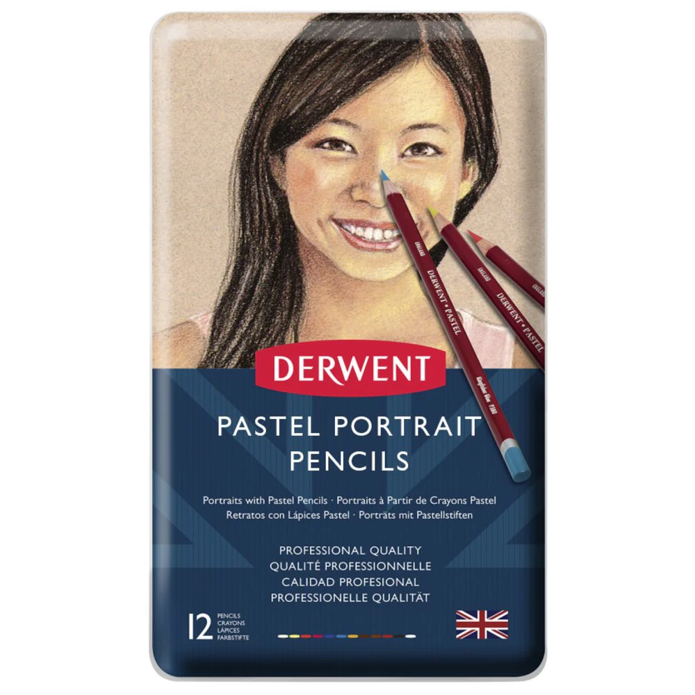 Derwent 12 Pastel Pencil Skintones Tin Set