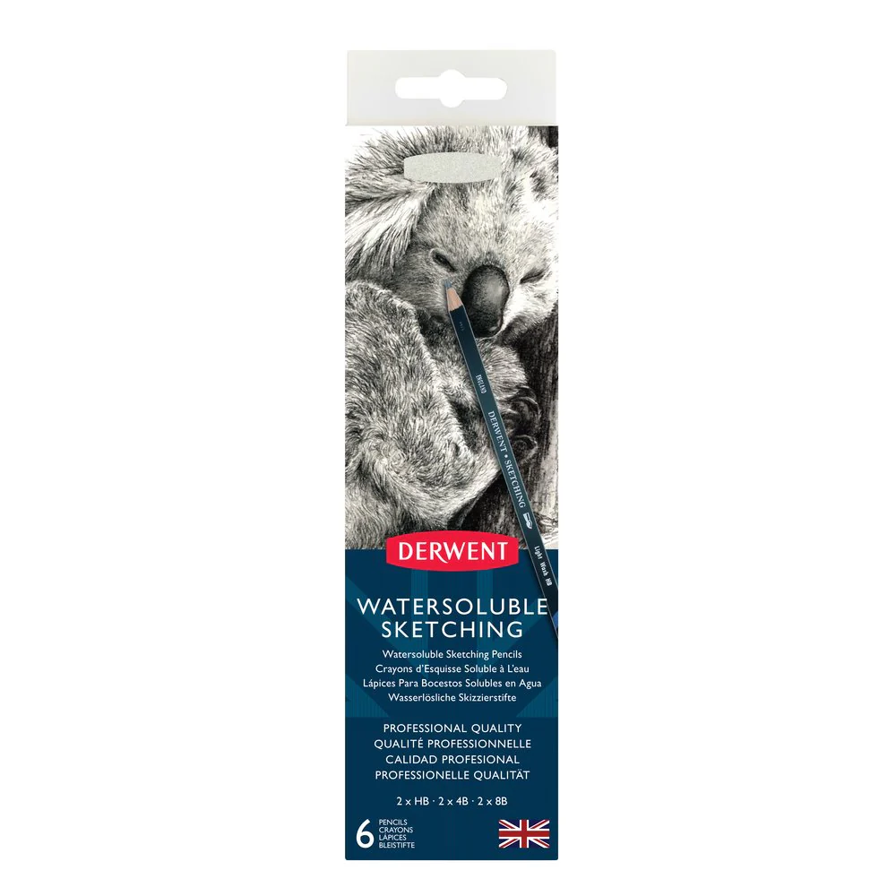 Derwent 6 Watersoluble Sketching Tin Set