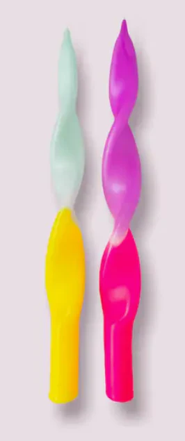 Dip Dye Curly Candles Miami Edition Blue - Image 2