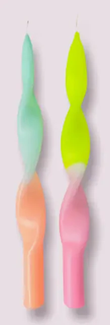 Dip Dye Curly Candles Miami Edition Yellow - Image 2