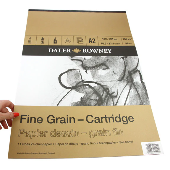 Fine Grain Drawing Pad Cartridge Paper A2 160gsm - Image 2
