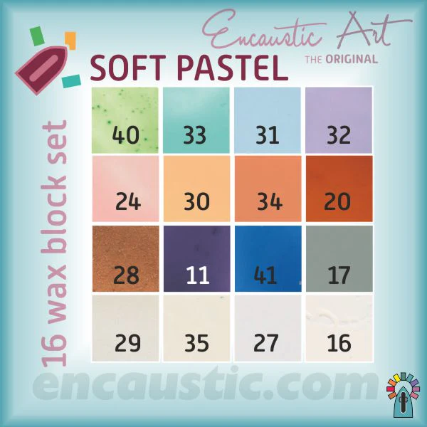Encaustic Art - Soft Pastels Selection of Wax Blocks - Image 2