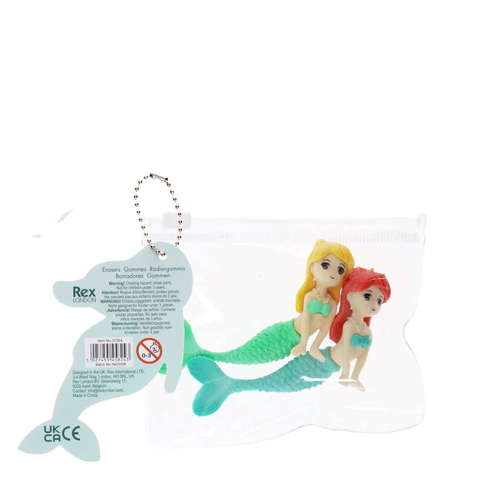 Erasers (set of 2) - Mermaid - Image 3