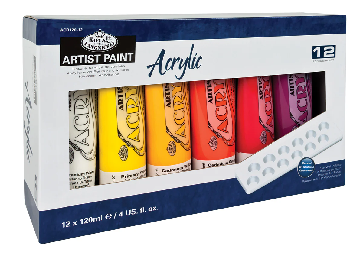 Essentials Acrylic Paint Set 12 x 120ml