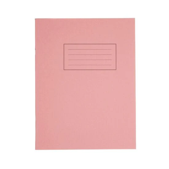 Exercise Book 229x178mm Plain - Pink
