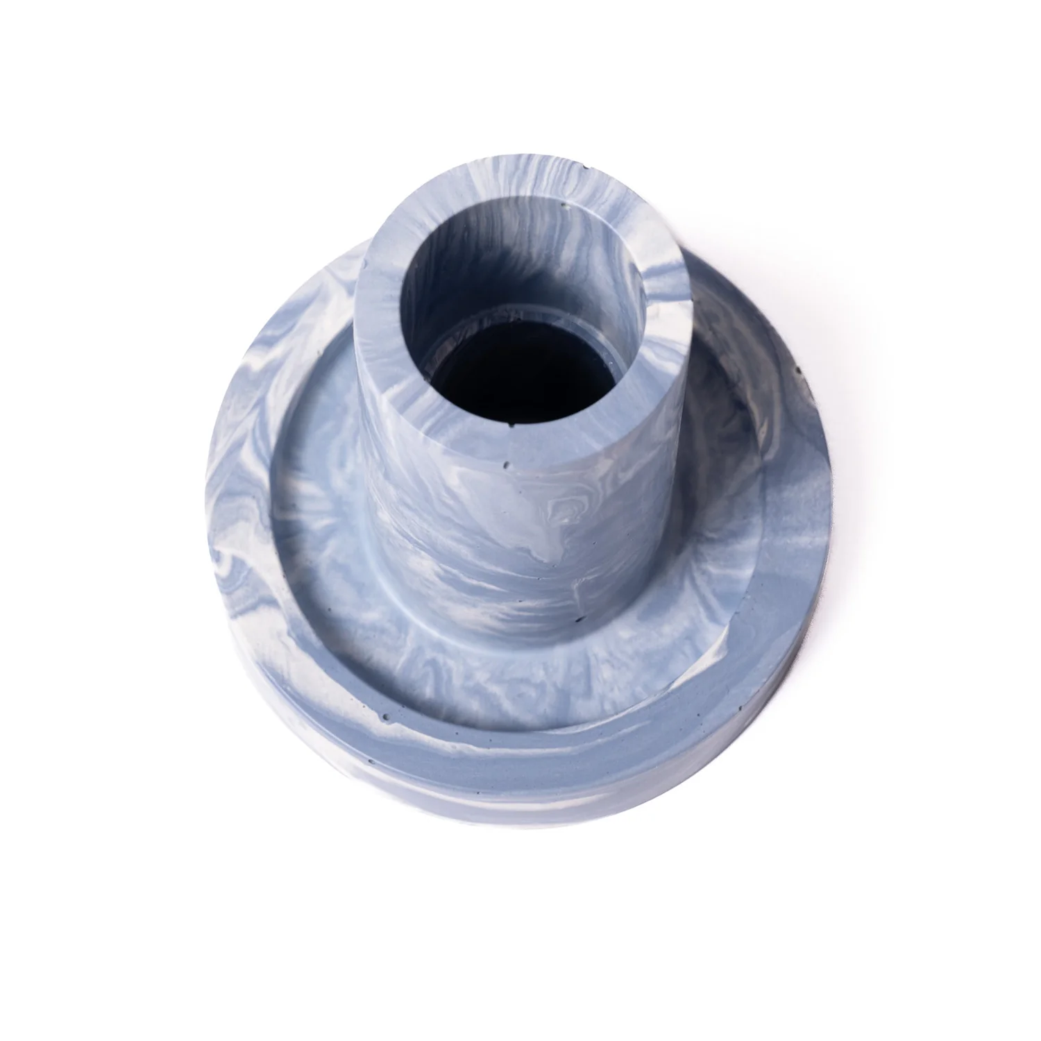 FA Jesmonite Candle Holder - Marbled Violet - Long - Image 3