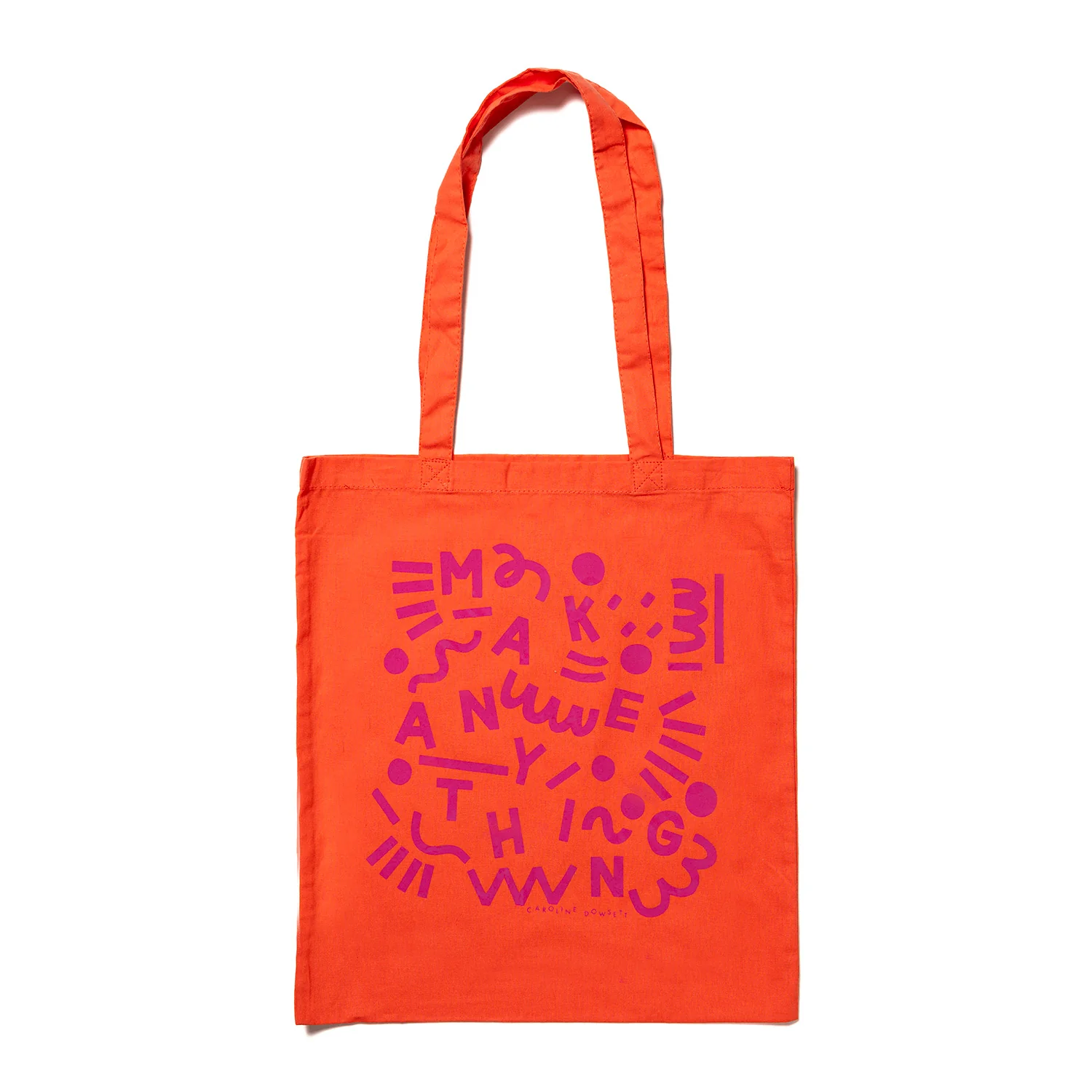 FA X Caroline Dowsett Screen Printed Tote Bag - Coral