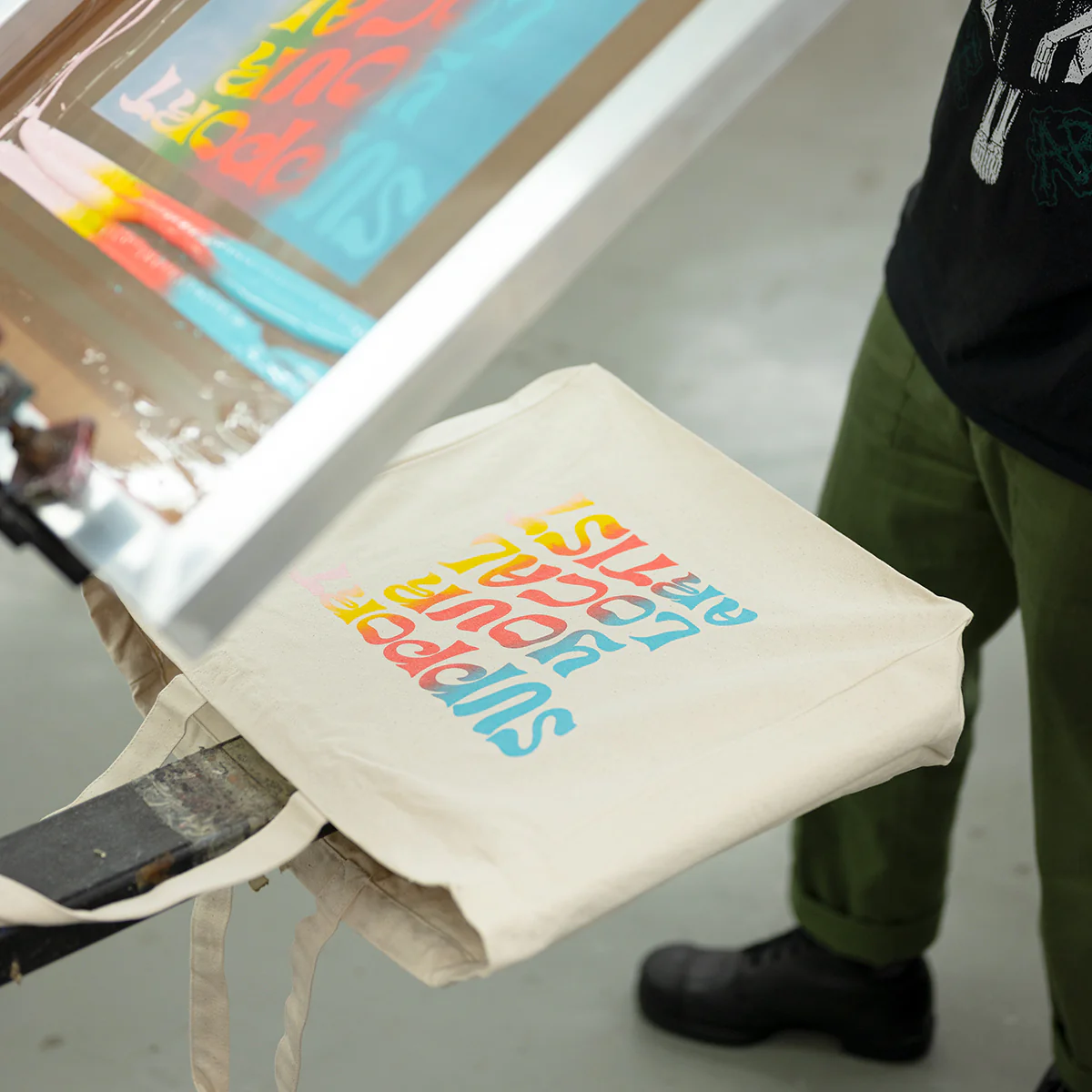 FA X Tara Collette Screen Printed Tote Bag - Support Your Local Artist - Image 3