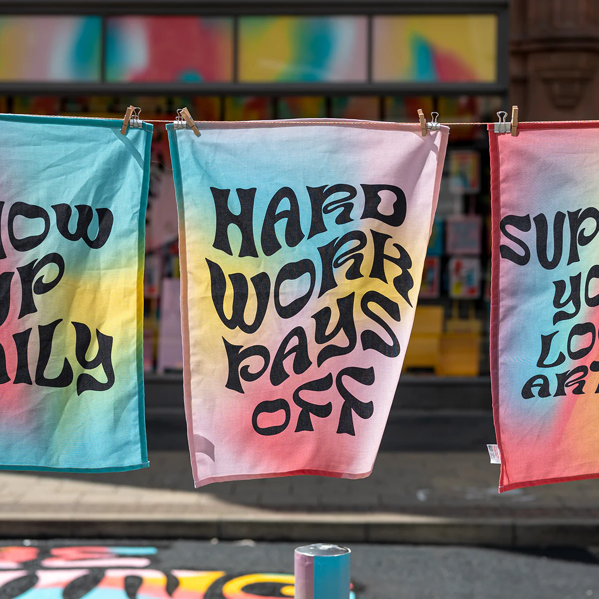 FA X Tara Collette Tea Towel HARD WORK PAYS OFF - Image 3