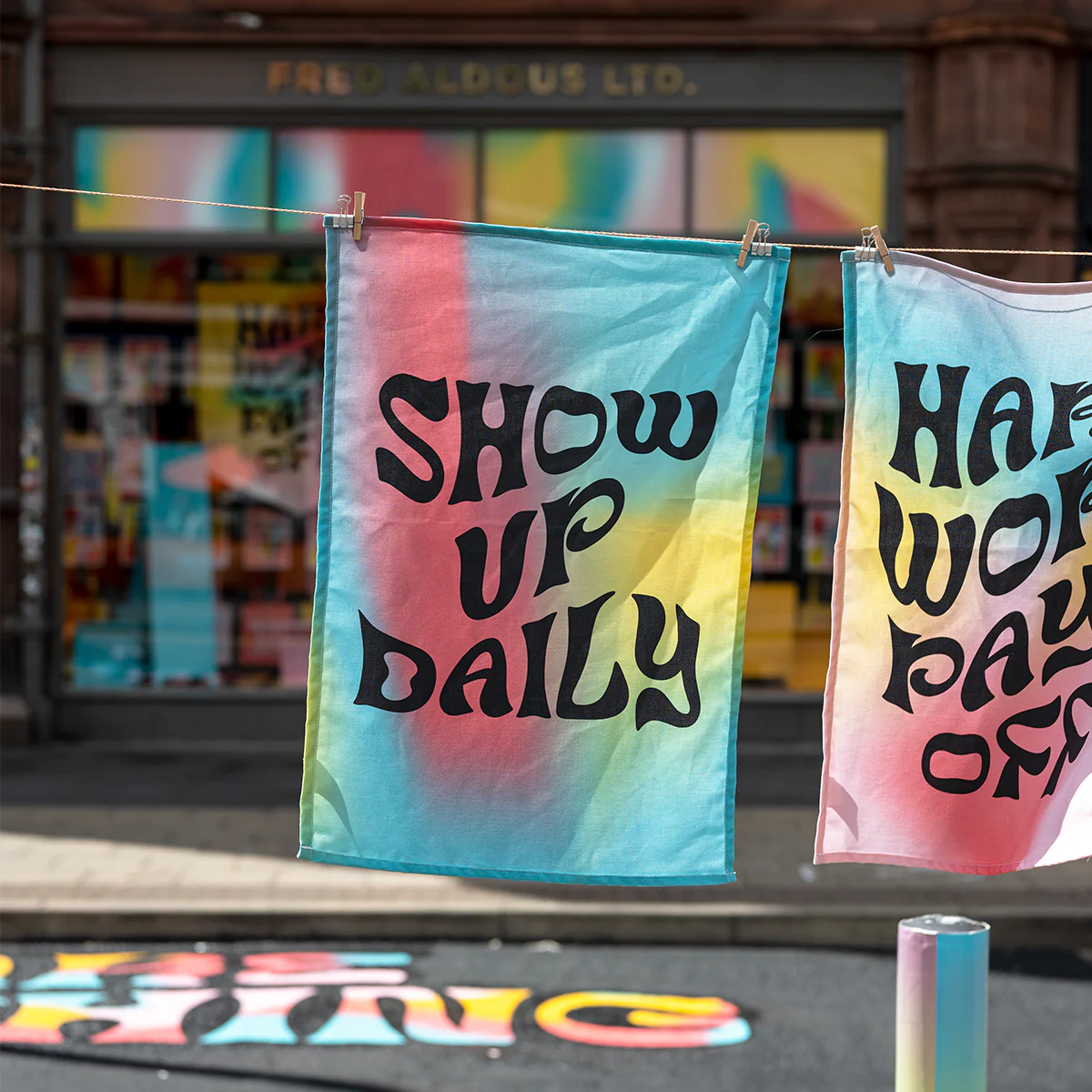 FA X Tara Collette Tea Towel SHOW UP DAILY - Image 3