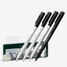 Faber-Castell PITT Artist Black & White Pen Wallet (4pc) - Image 2