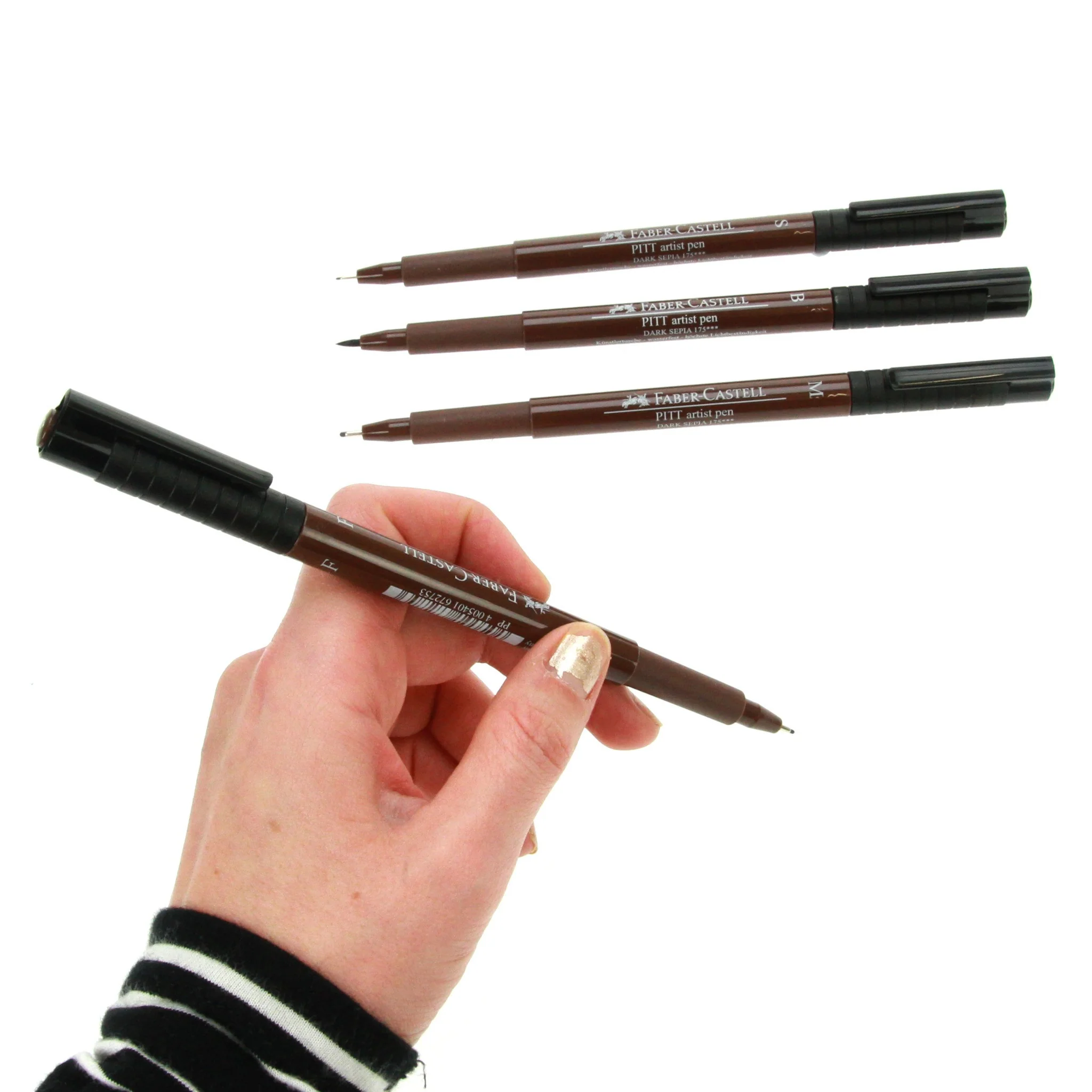 Faber Castell Pitt Artists Pens Set - Sepia 4pk - Image 2