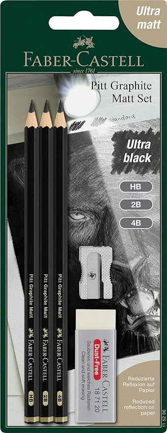 Faber Castell Pitt Graphite Matt Set HB, 2B, 4B
