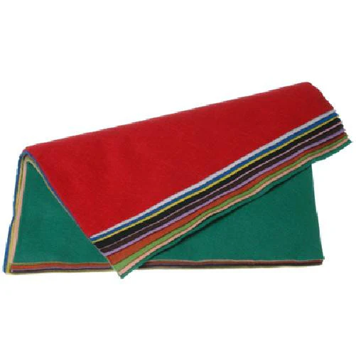 Felt Squares Pack 12 Assorted Colours - Image 3