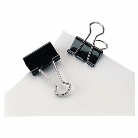 Fold-Back Paper Clips Black 25mm - Pack of 12