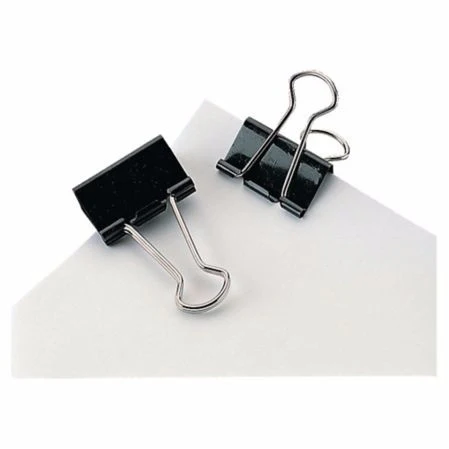 Fold-Back Paper Clips Black 32mm - Pack of 12