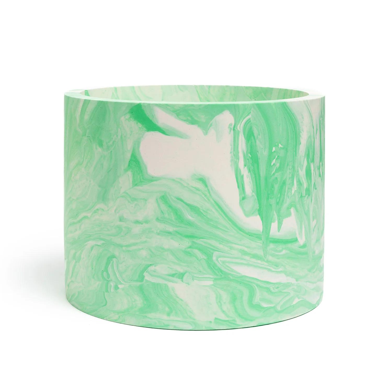Fred Aldous Jesmonite Plant Pot Large - Marbled Green