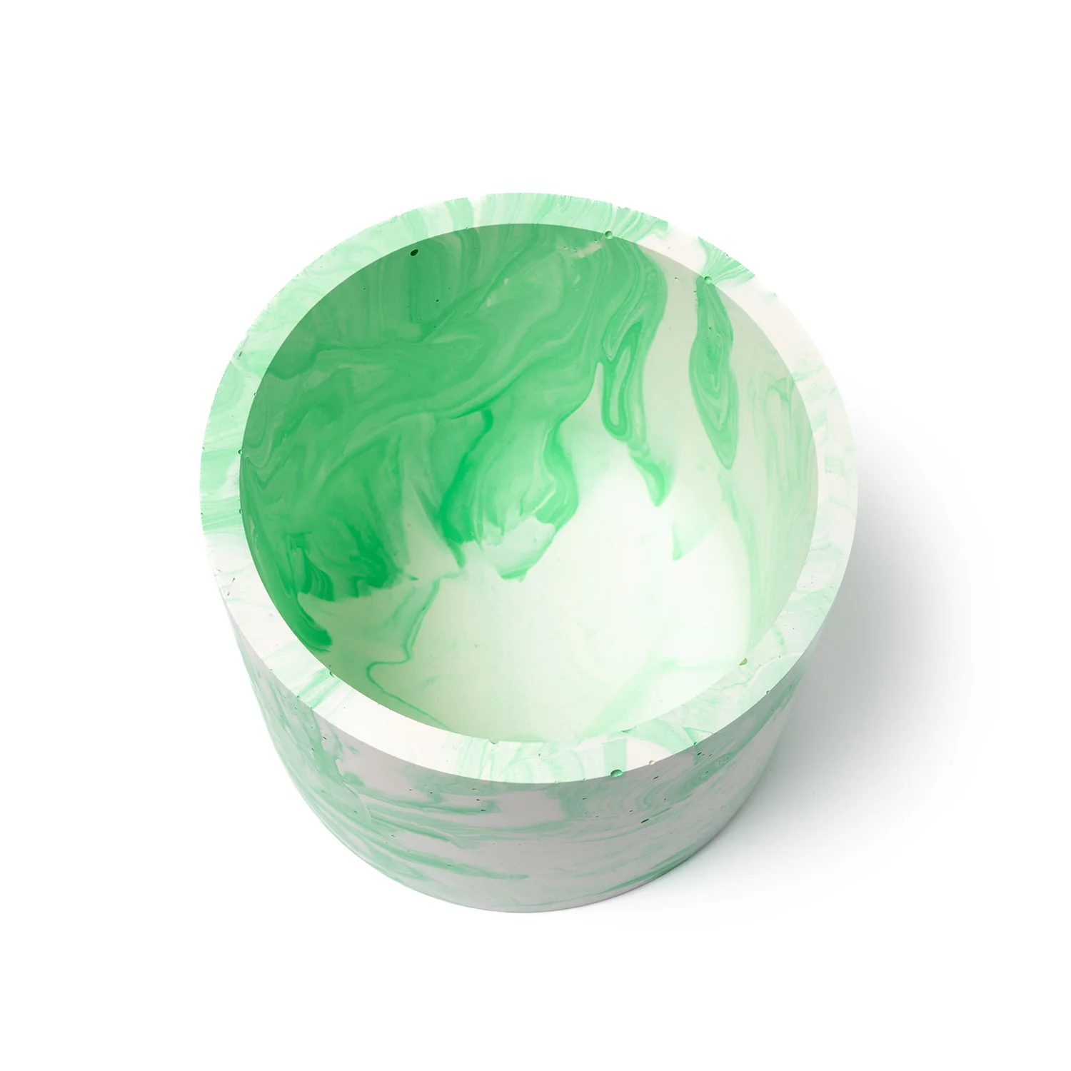 Fred Aldous Jesmonite Plant Pot Large - Marbled Green - Image 2