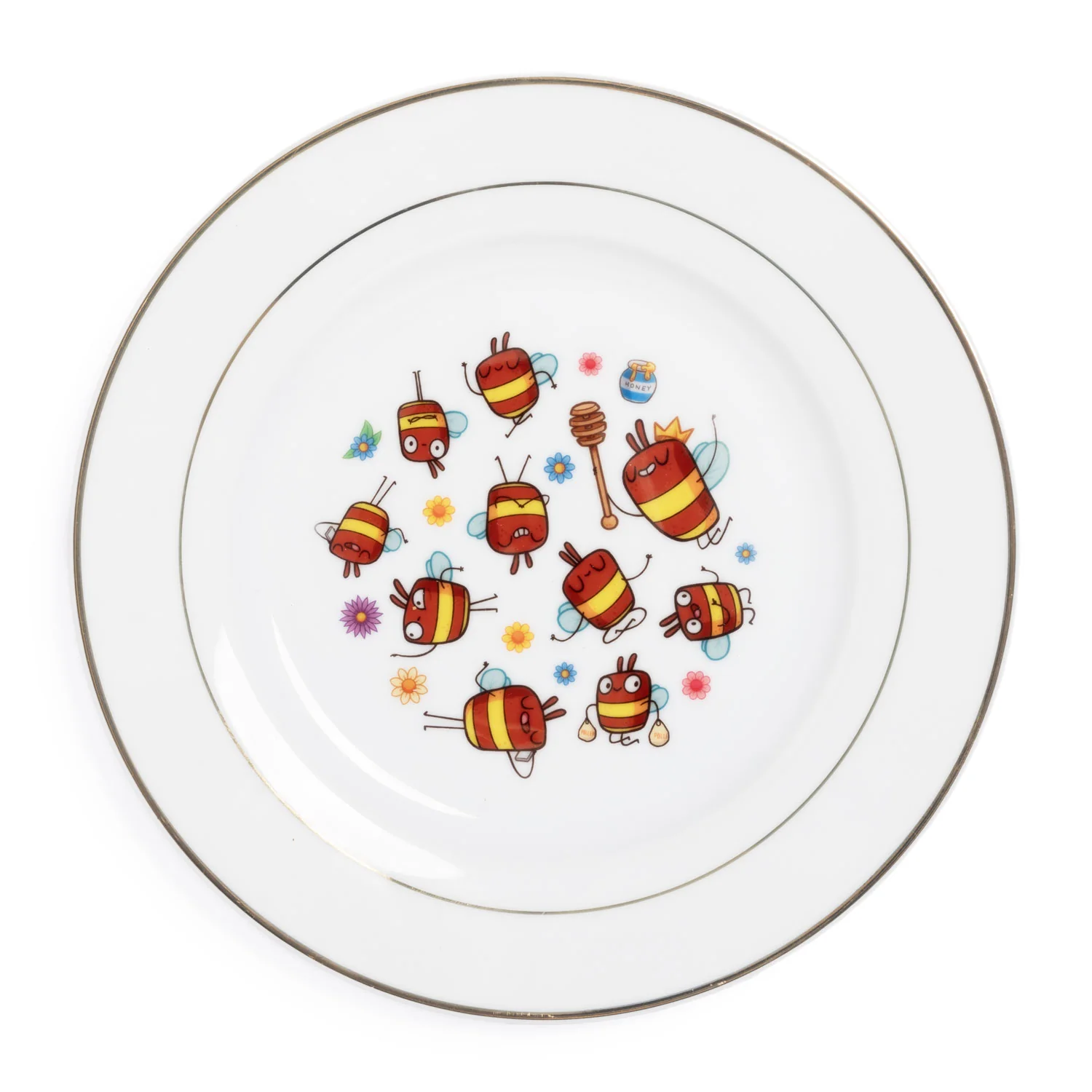 Fred Aldous X Hammo Bee Ceramic Gold Rim Plate