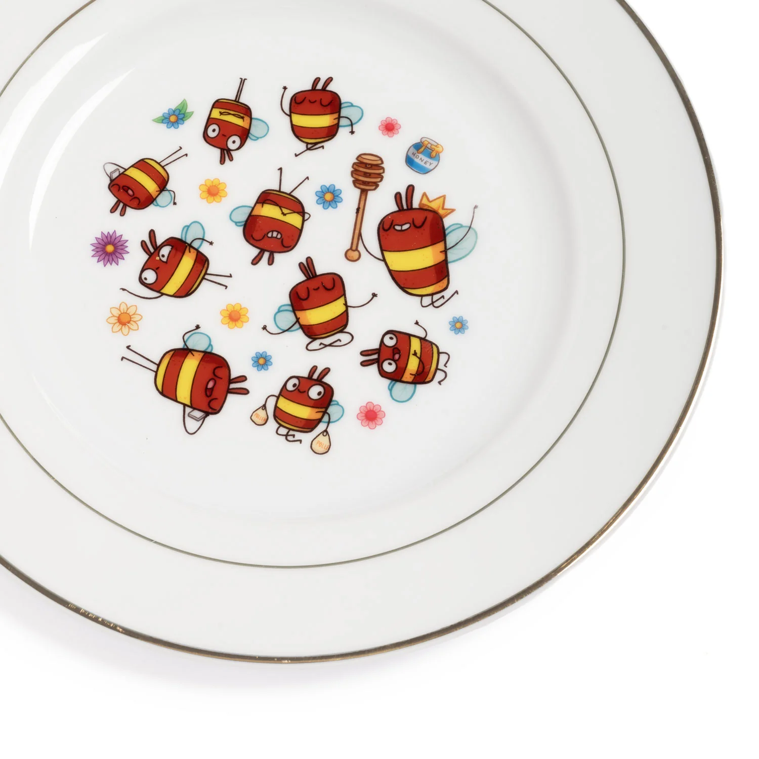 Fred Aldous X Hammo Bee Ceramic Gold Rim Plate - Image 2