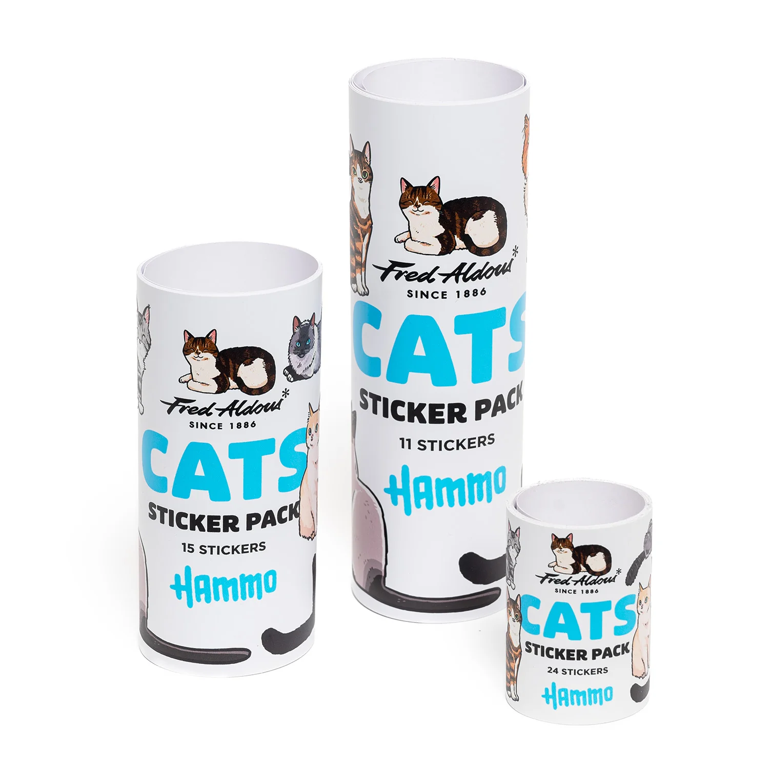 Fred Aldous X Hammo Cats Sticker Pack - Image 4