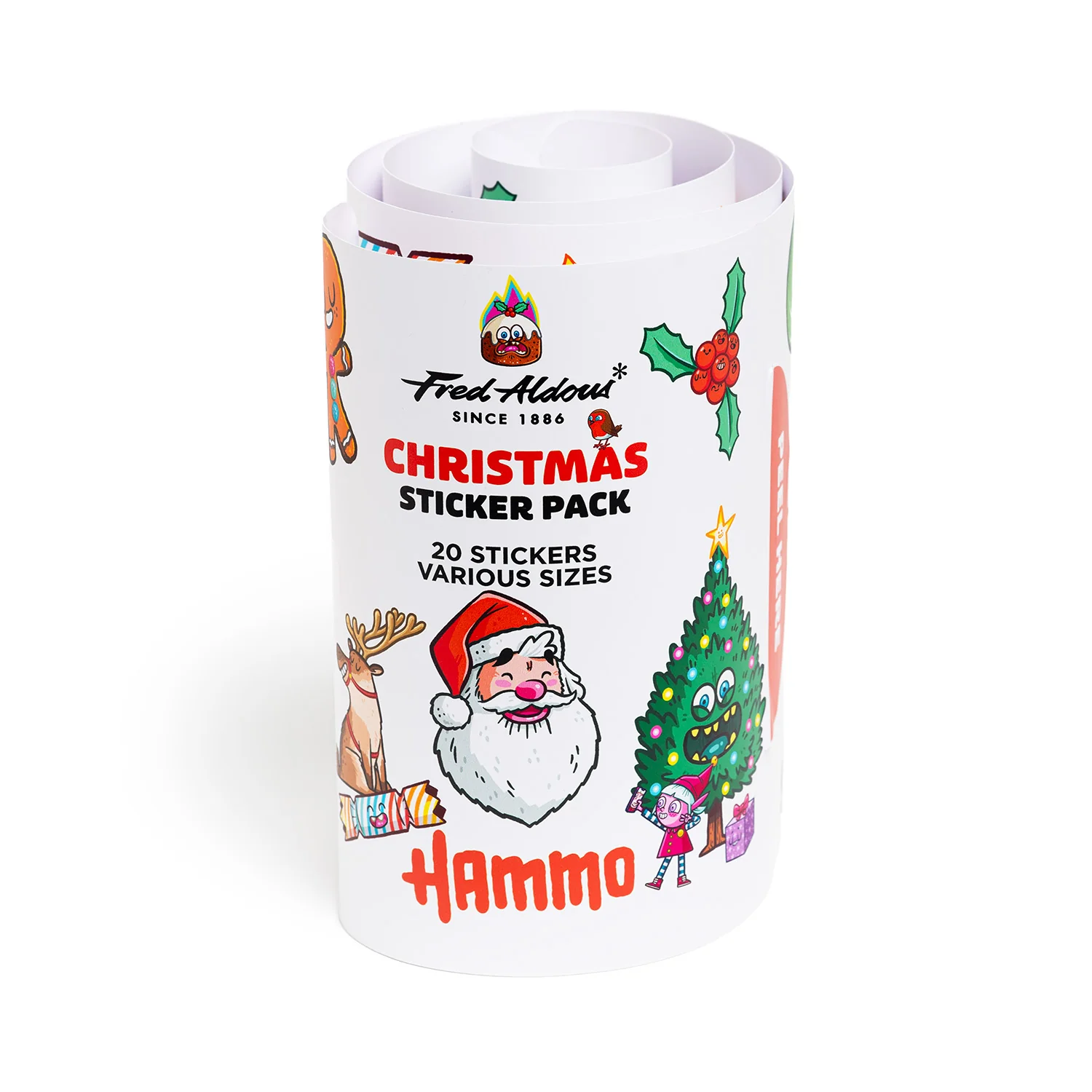 Fred Aldous X Hammo Christmas Sticker Pack Large - Image 2