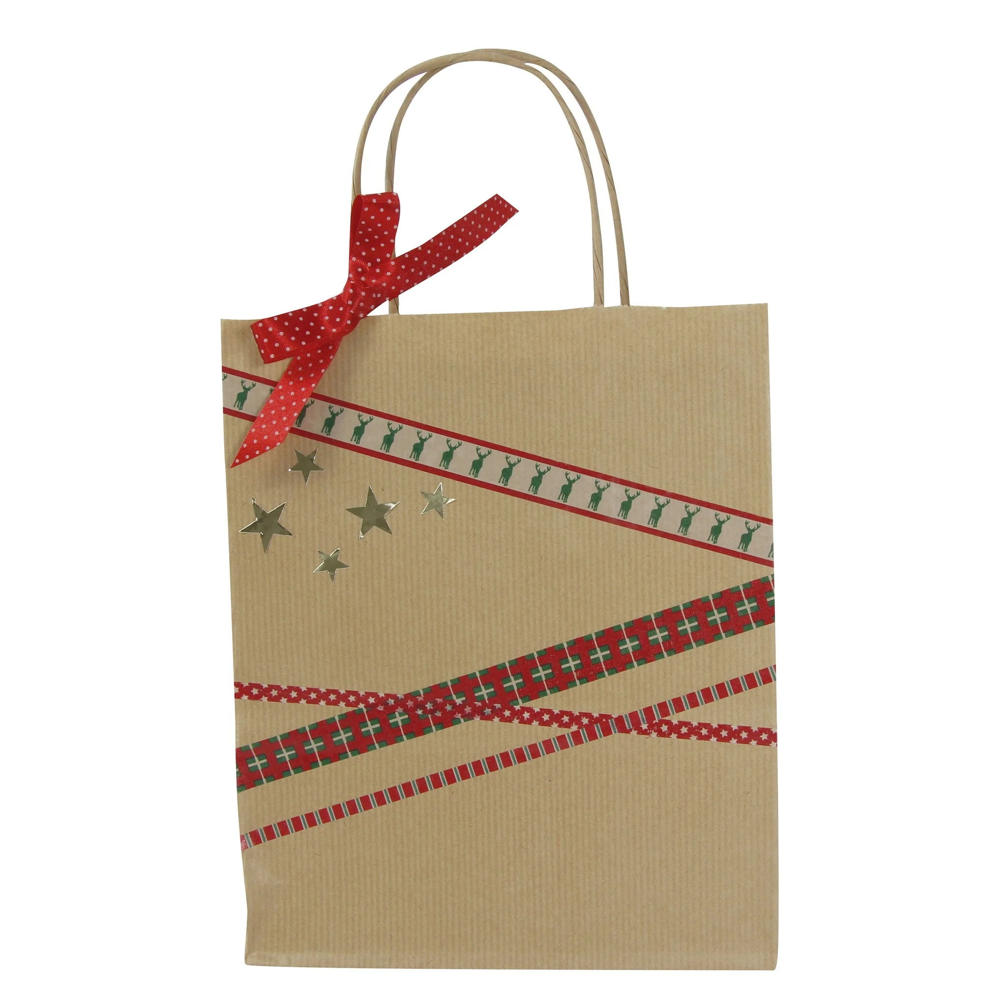 Gift Bag 18 x 7 x 24cm - Brown Kraft - Pack of 25 - Image 2