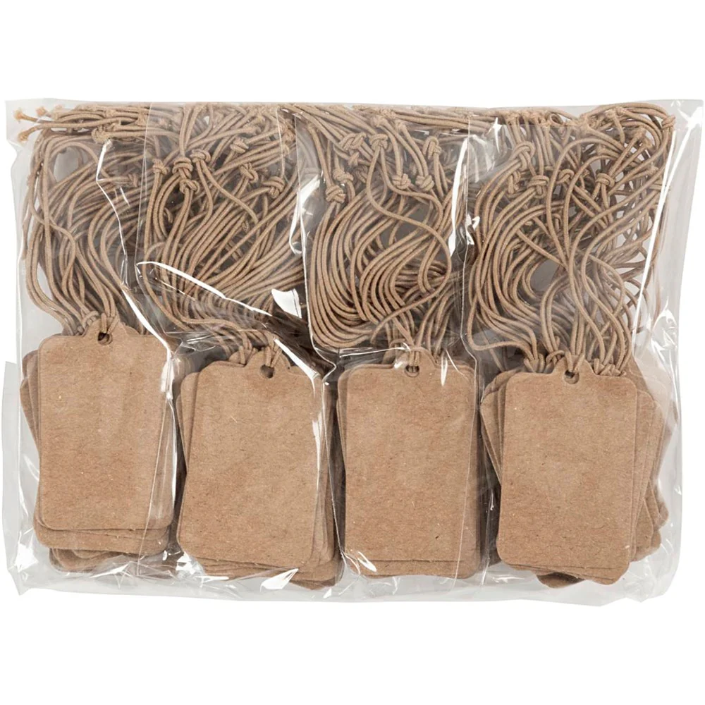 Gift Tags Light Brown: 25x40mm 100pc - Image 2