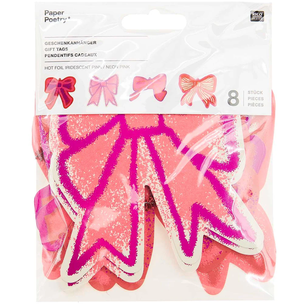 Paper Poetry Gift Tags Bows Large