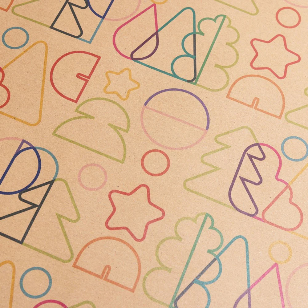 Gift Wrap Roll - Festive Colour Outline - Image 3