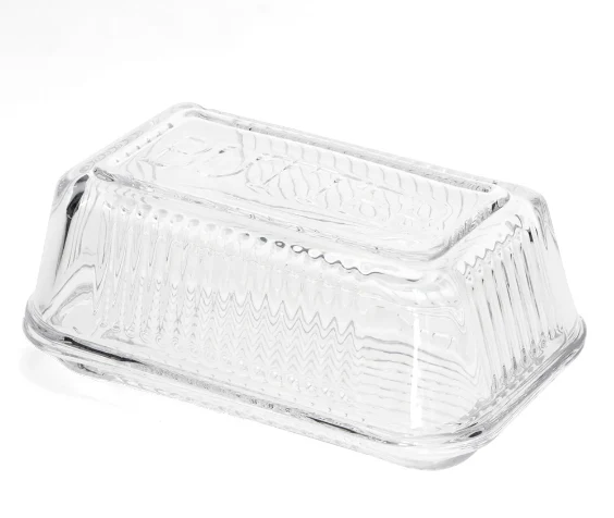 Glass butter dish - Image 2