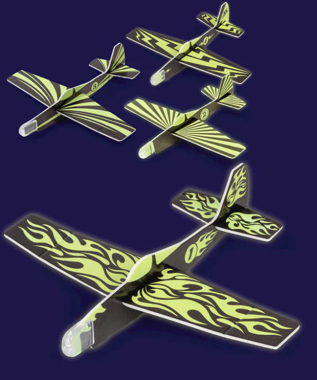 Glow in the Dark Aeroplane Poly Gliders