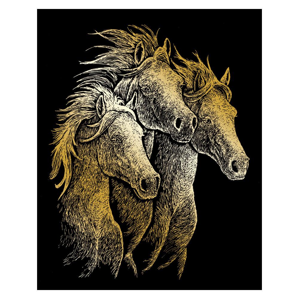 Gold Foil - Horses