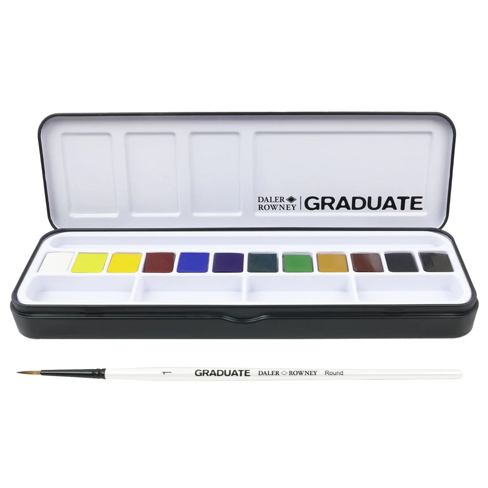 Graduate Watercolour 12 Half Pan Set - Image 2