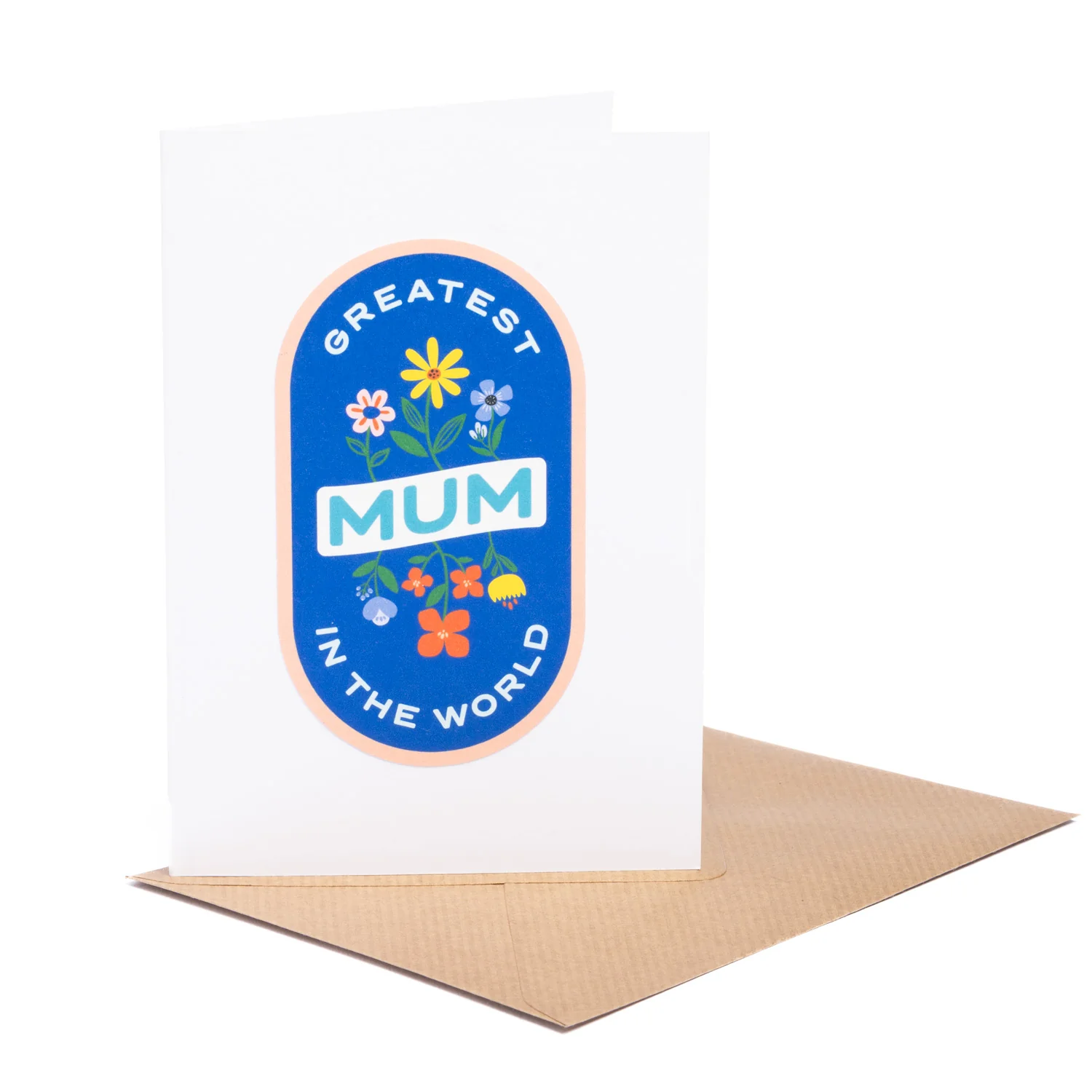 Greatest Mum in the World Card - Blue