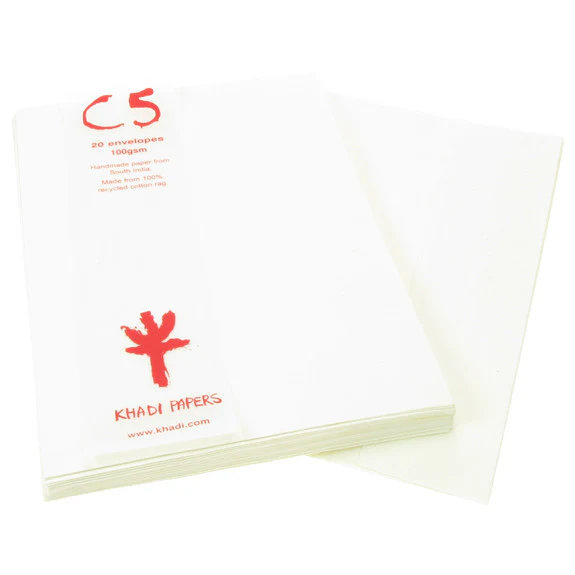 Handmade Recycled Envelopes, 100gsm, 20 envelopes. - Image 3