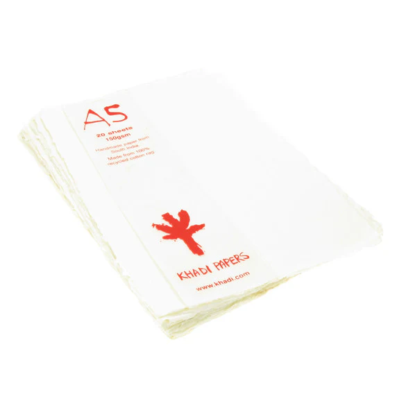 Handmade Recycled Paper, 150gsm, 20 sheets. - Image 2