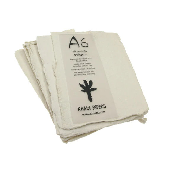 Handmade Recycled Paper, 640gsm, 10 sheets. - Image 4