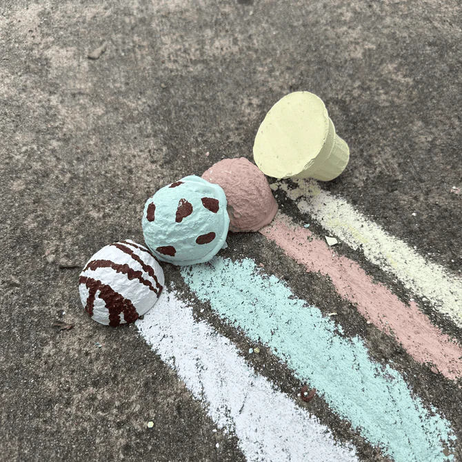 Handmade Sidewalk Chalk - Maxie's Minty Ice Cream Cone - Image 3