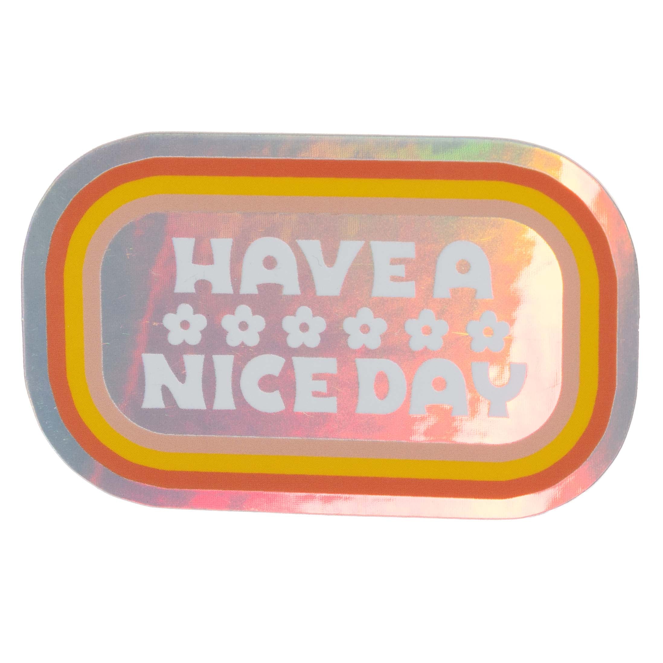 Have A Nice Day Holographic Daisy Sticker