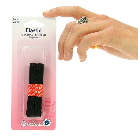 Hemline - Flat Elastic - 9mm Black - Image 2