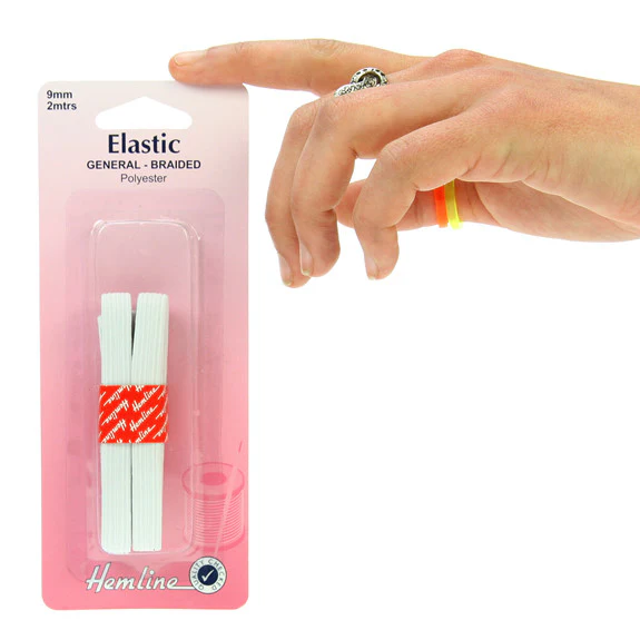 Hemline - Flat Elastic - 9mm White - Image 2