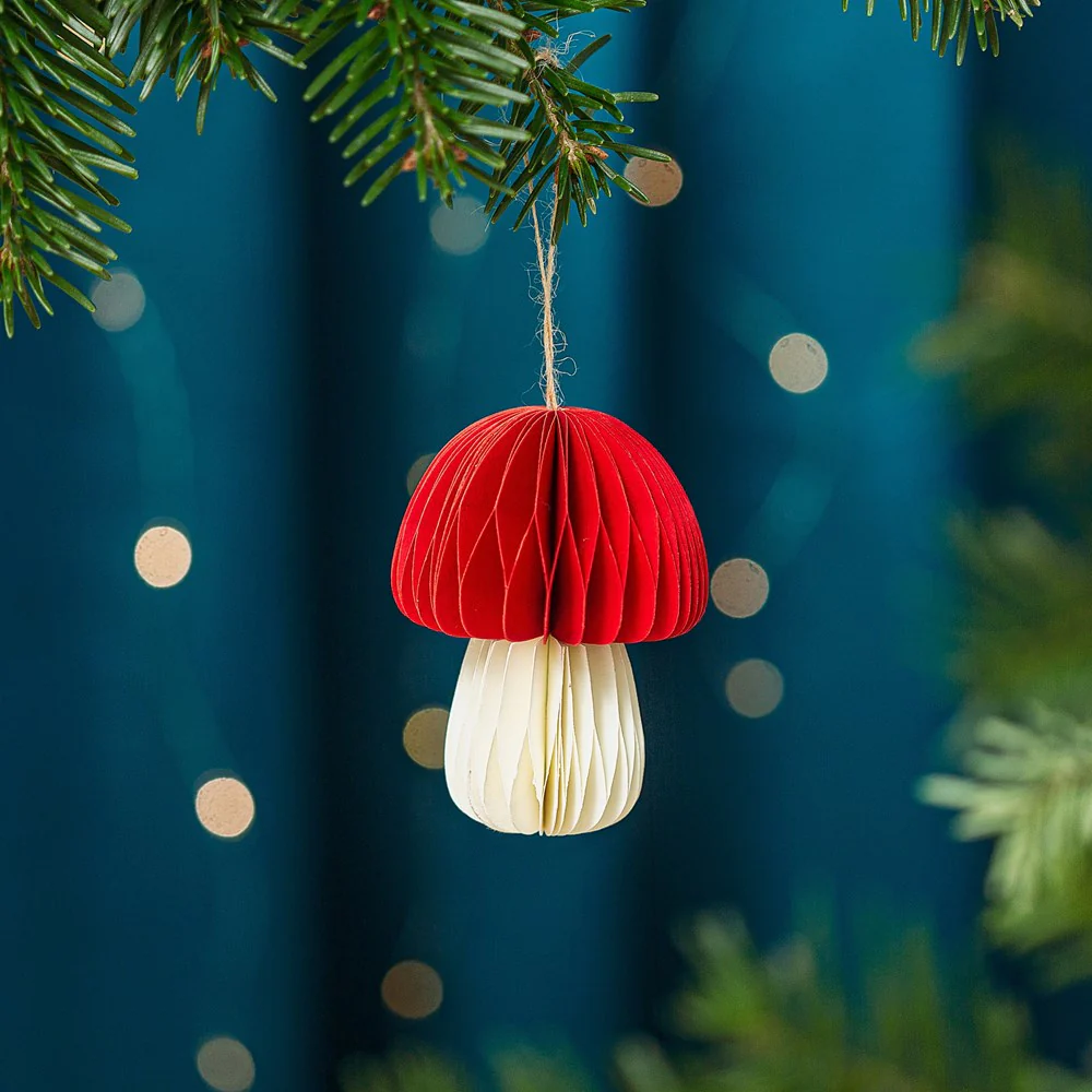 Honeycomb Mushroom Paper Hanging Decoration - Image 2