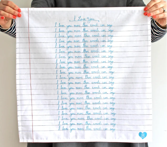 I Love You More Than Words Can Say Handkerchief - Image 2