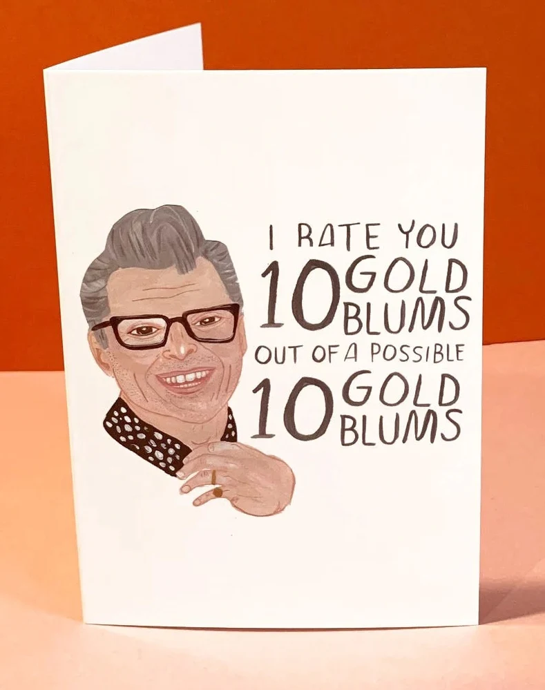 I Rate You 10 Gold Blums Card