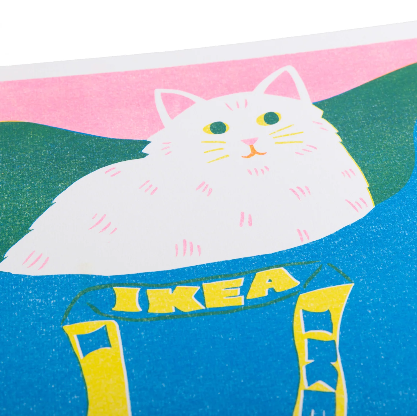 Ikea Bag White Cat Print - Image 2
