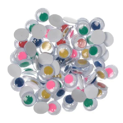 Joggle Eyes Col 10mm Glue on 25 pairs
