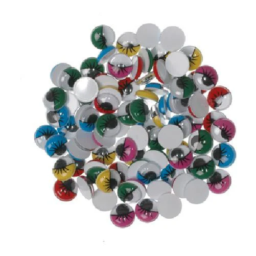 Joggle Eyes With Lash 8mm Glue on 25 pairs